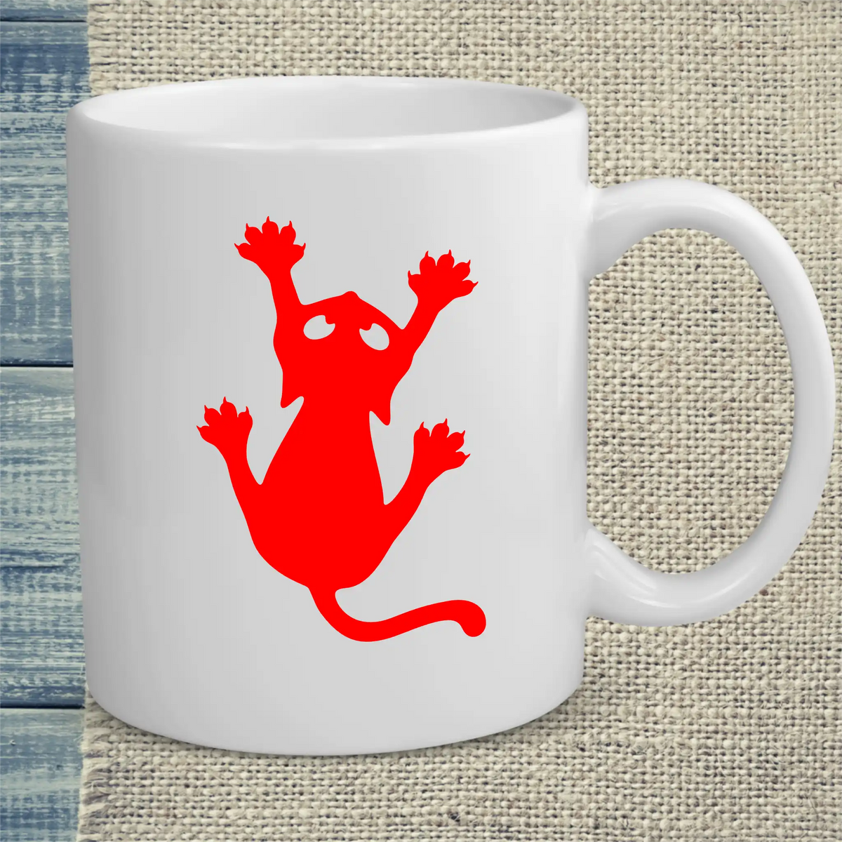 Tasse 325ml - Klammerkatze Neon Flare - Katze