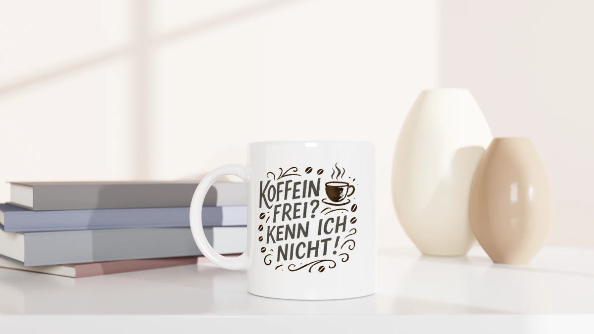 Tasse 325ml - Koffeinfrei? Kenn ich nicht! Kreide - Kaffee