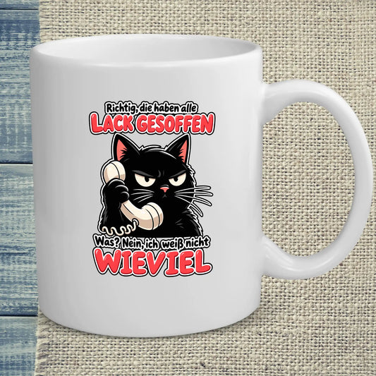 Tasse 325ml - Lack gesoffen - Katze