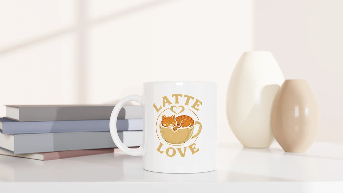 Tasse 325ml - Latte Love - Katze & Kaffee