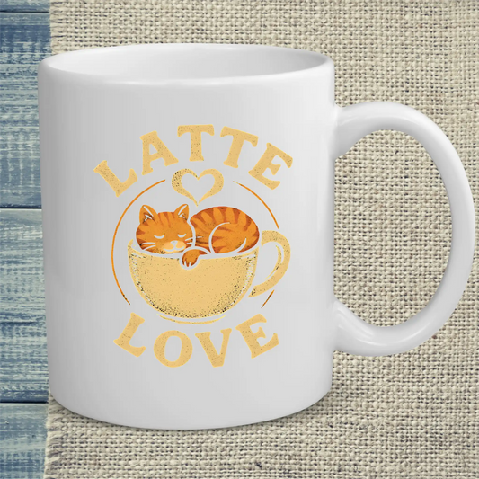 Tasse 325ml - Latte Love - Katze & Kaffee