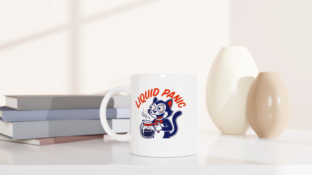 Tasse 325ml - Liquid Panic - Katze & Kaffee