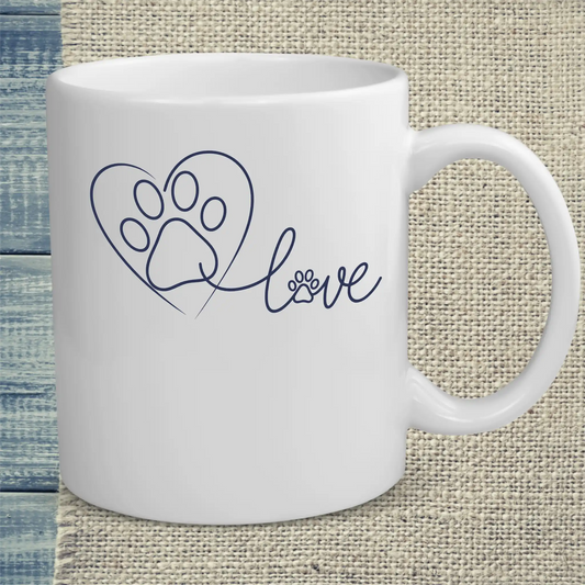 Tasse 325ml - Love - Pfote - Katze