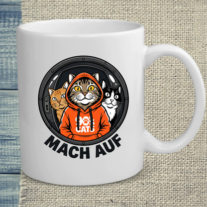 Tasse 325ml - Mach auf - Katze, Cat Guy