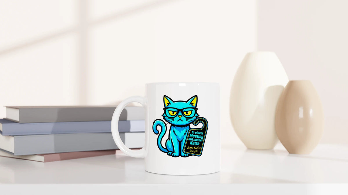 Tasse 325ml - Meeting - Katze & Kaffee