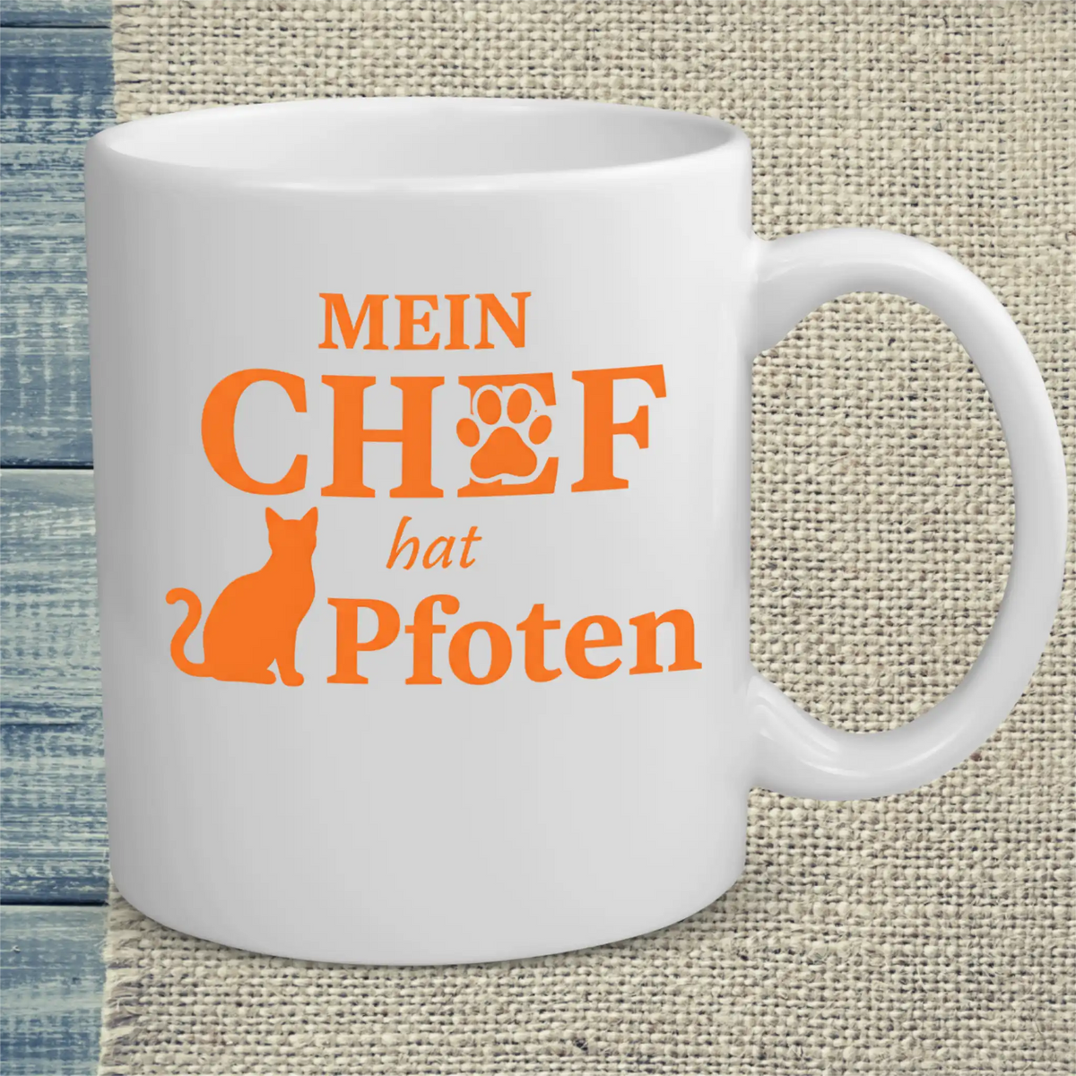 Tasse 325ml - Mein Chef hat Pfoten - Katze