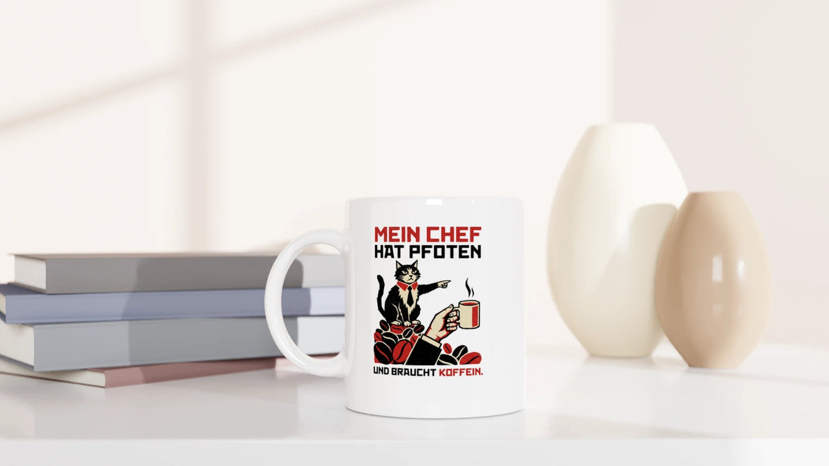 Tasse 325ml - Mein Chef - Katze & Kaffee