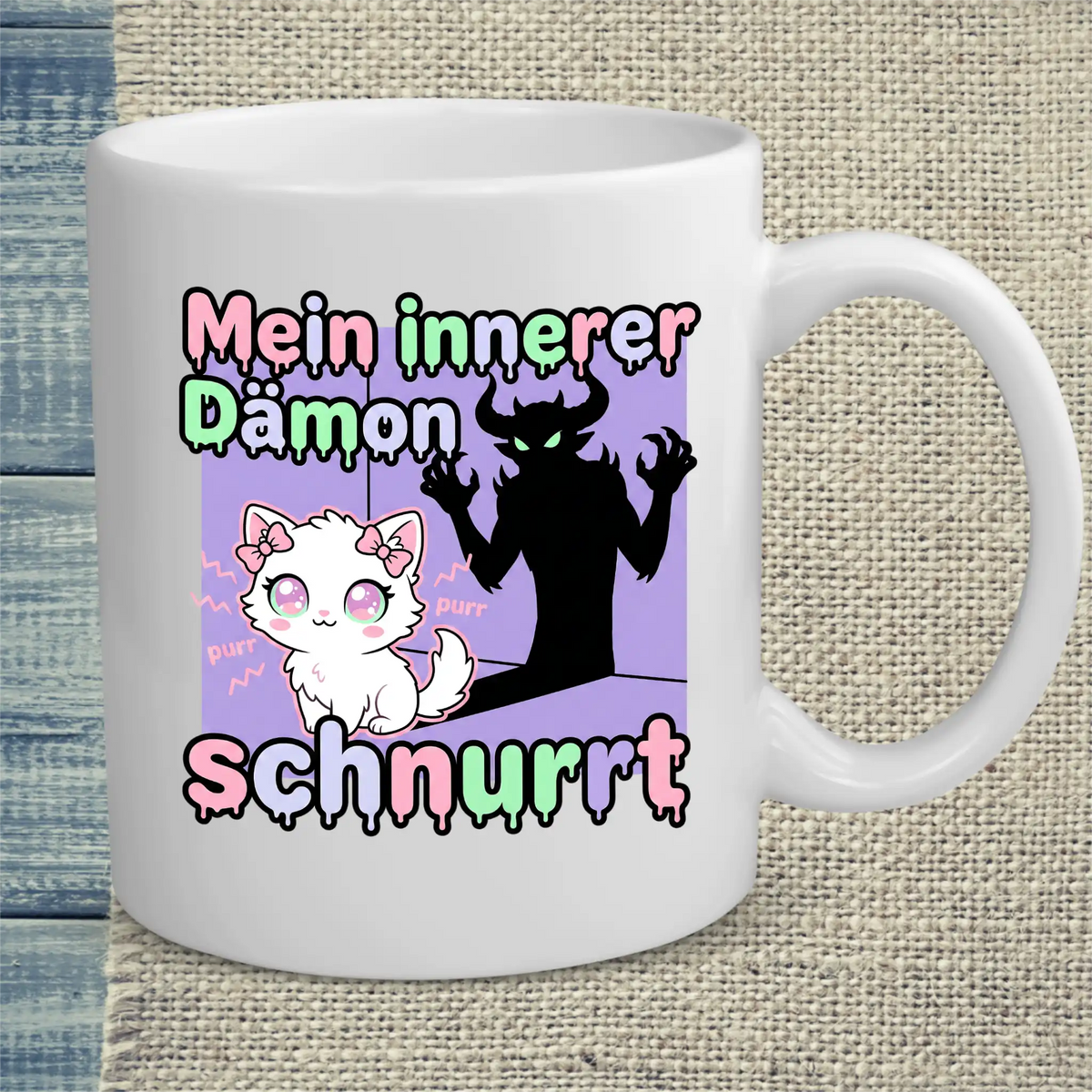 Tasse 325ml - Mein innerer Dämon schnurrt - Katze
