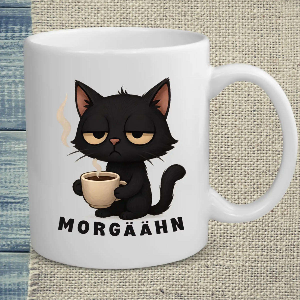 Tasse 325ml - Morgäähn - Katze & Kaffee