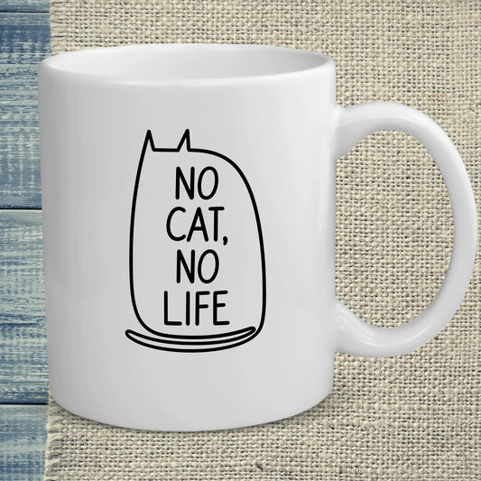 Tasse 325ml - No Cat No Life - Katze