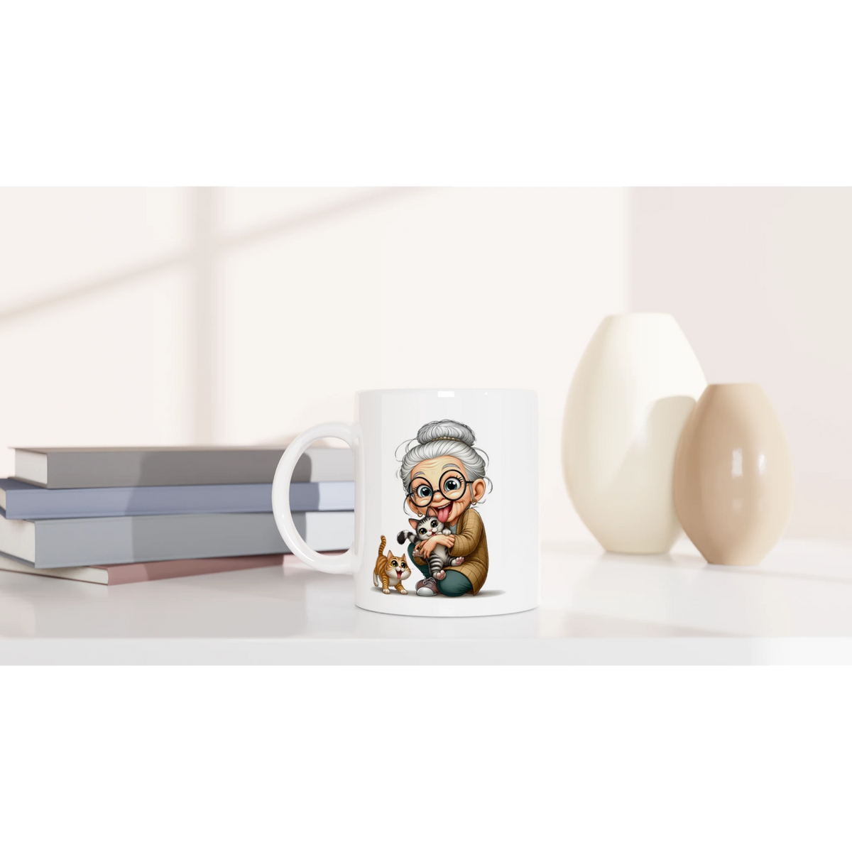 Tasse 325ml - Oma liebt Katzen - Kaffee, Cat Lady