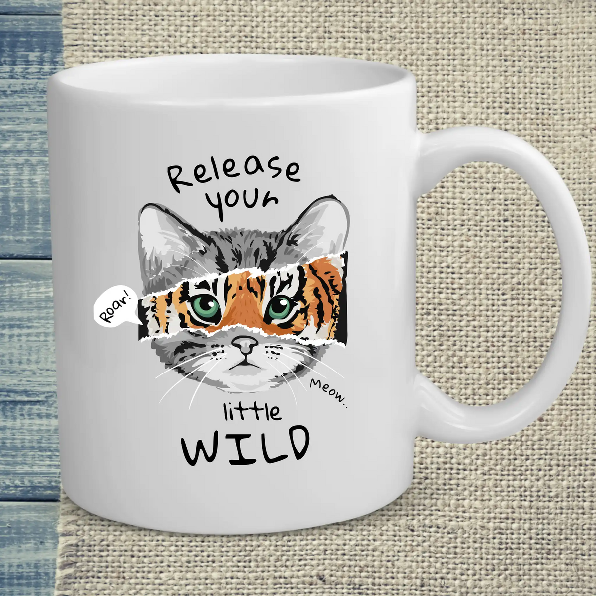 Tasse 325ml - Release your little wild - Katze