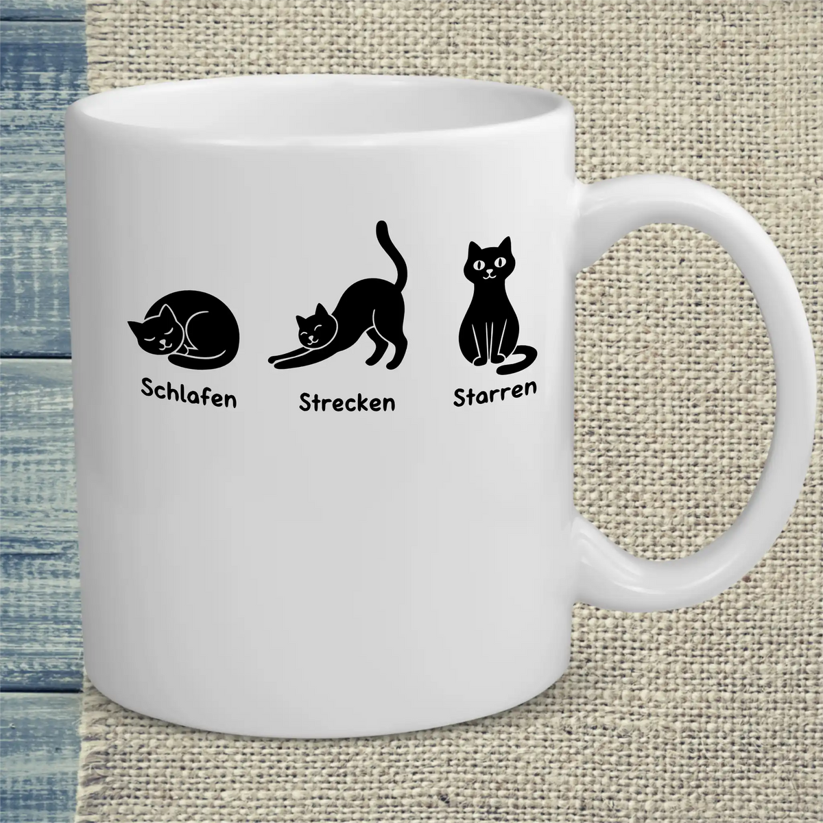 Tasse 325ml - So kennt man mich - Katze
