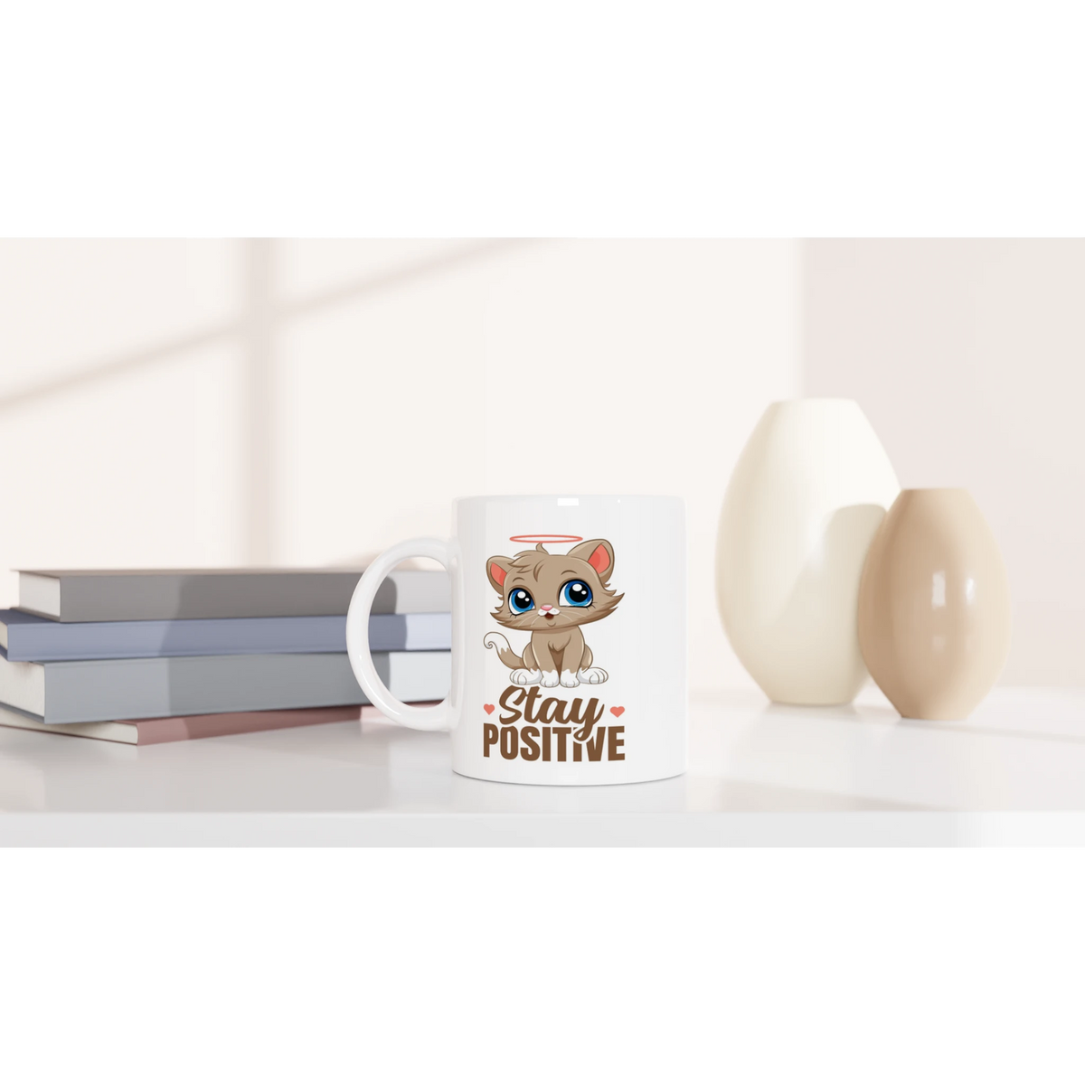 Tasse 325ml - Stay Positive - Katze