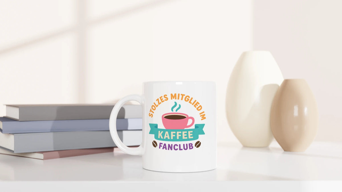 Tasse 325ml - Stolzes Mitglied im Kaffee-Fanclub - Kaffee