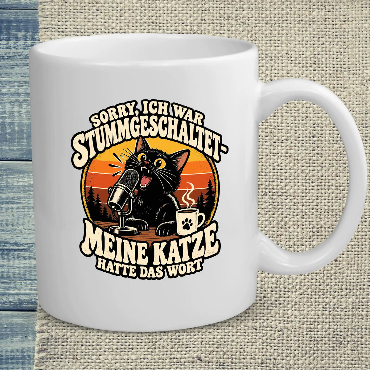 Tasse 325ml - Stummgeschaltet - Katze & Kaffee