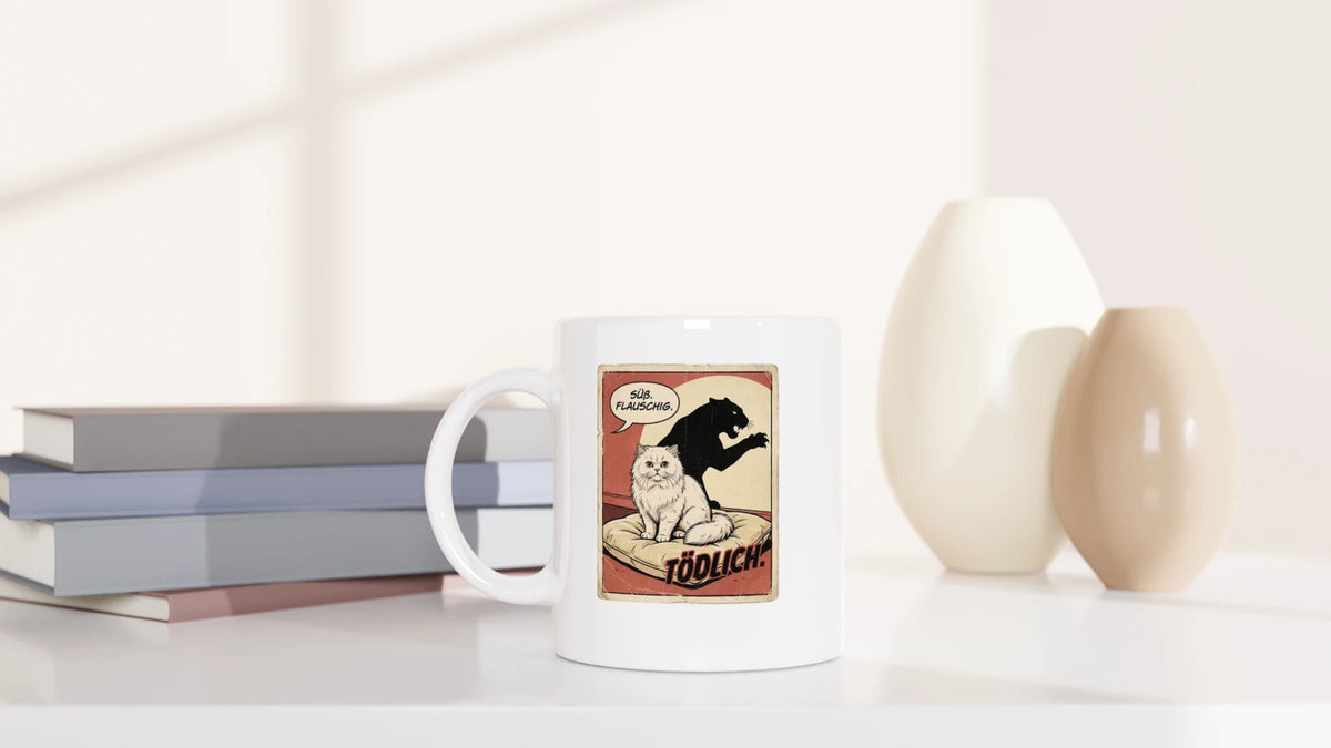 Tasse 325ml - Süß. Flauschig. Tödlich. - Katze