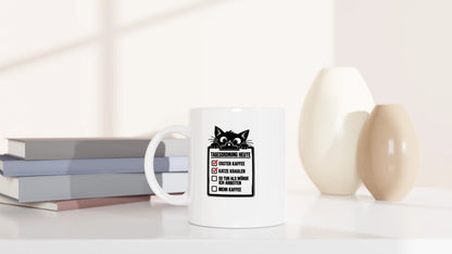 Tasse 325ml - Tagesordnung heute - Katze & Kaffee