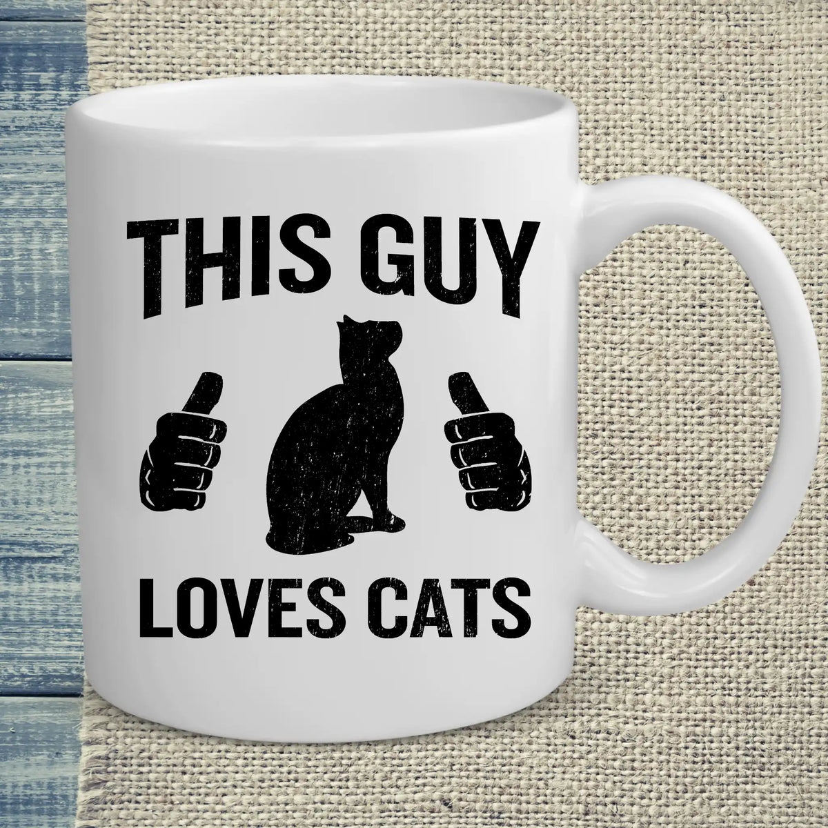 Tasse 325ml - This Guy Loves Cats - Katze, Cat Guy