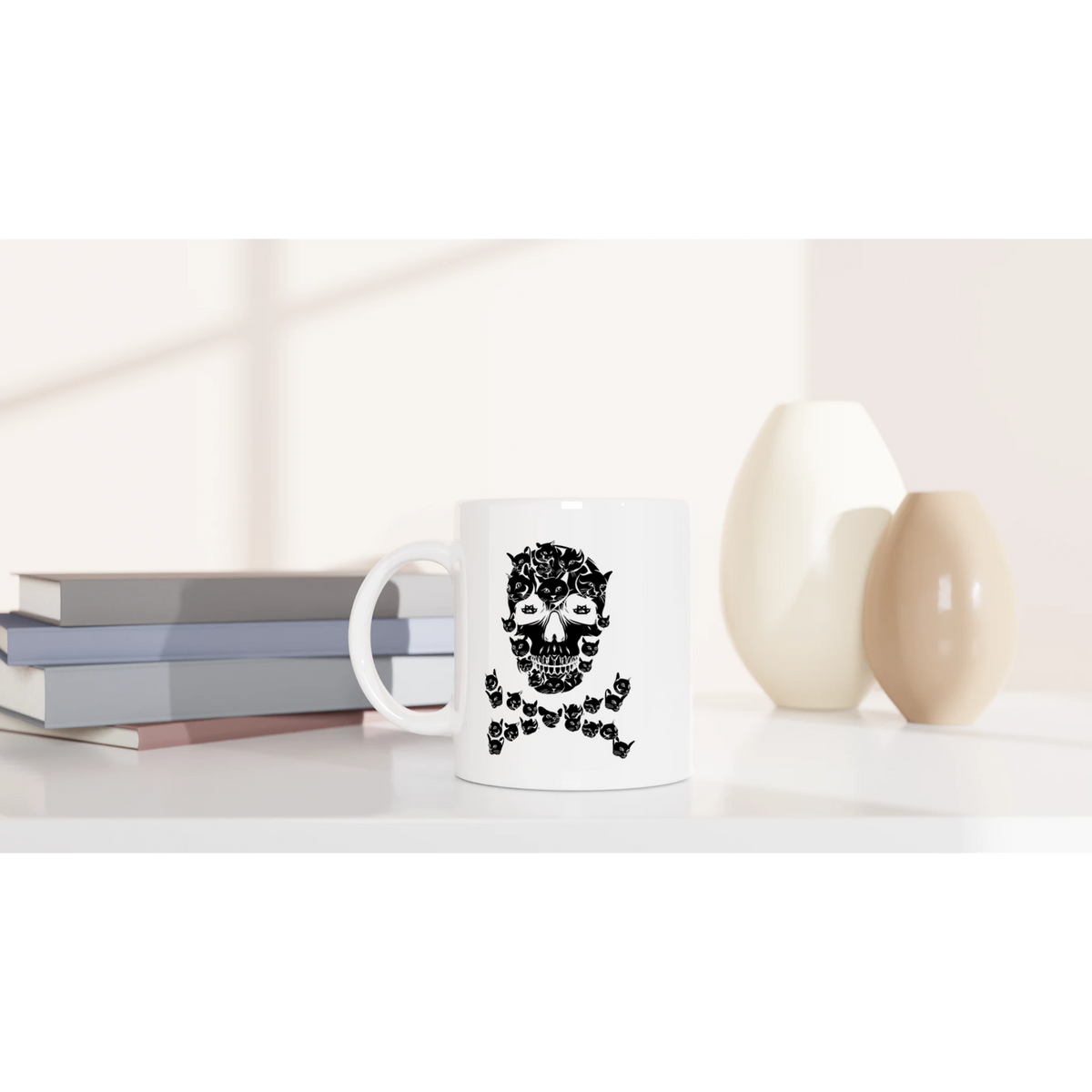 Tasse 325ml - Totenkopf Katze - Katze