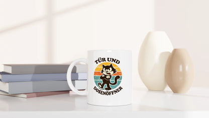 Tasse 325ml - Tür und Dosenöffner - Katze