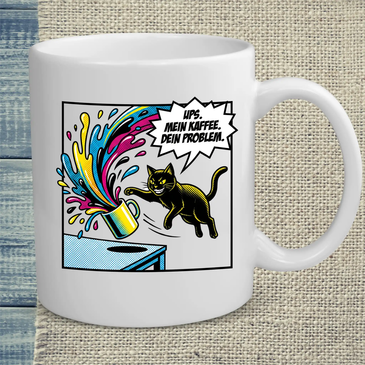 Tasse 325ml - Ups - Katze & Kaffee