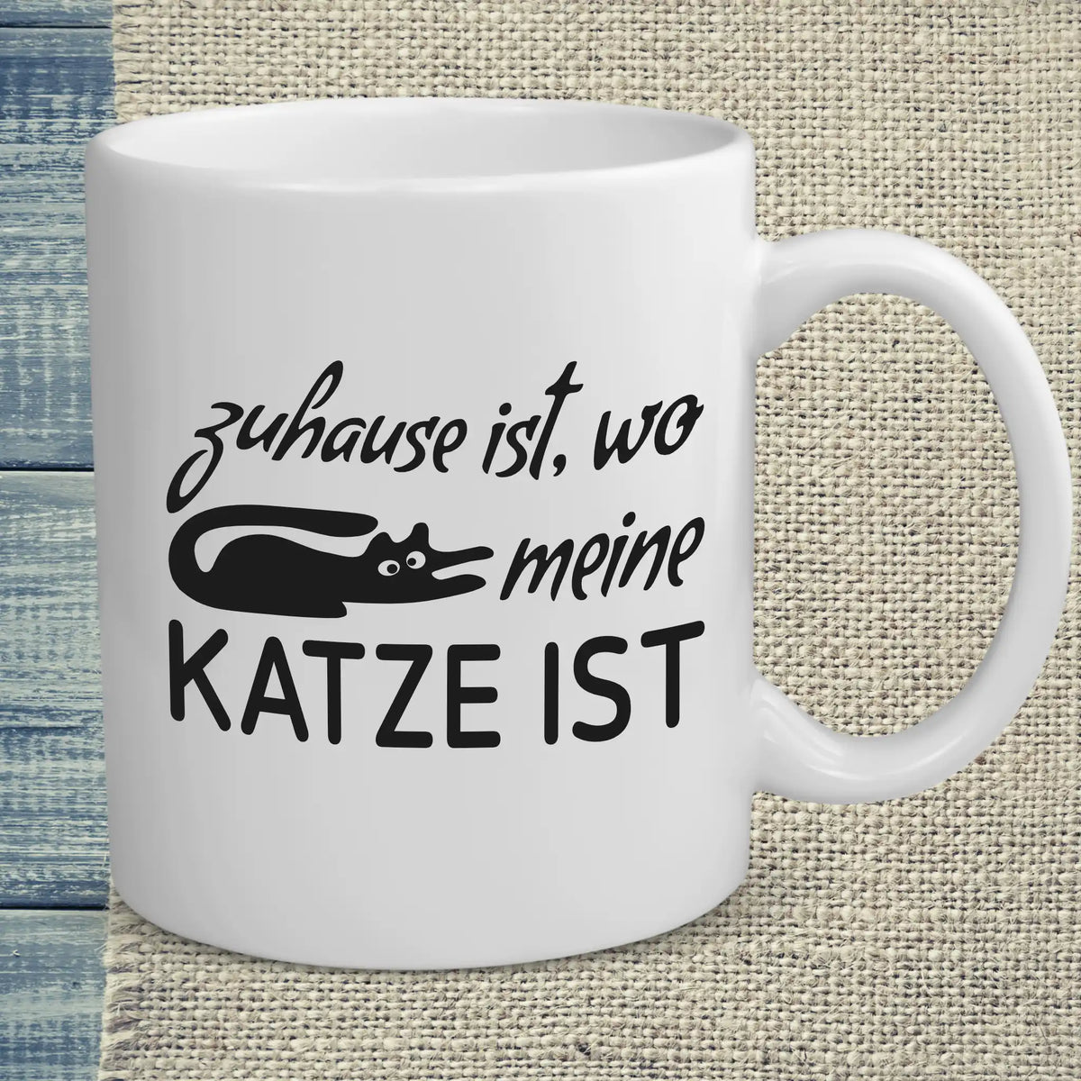 Tasse 325ml - Zuhause ist - wo meine Katze ist - Katze
